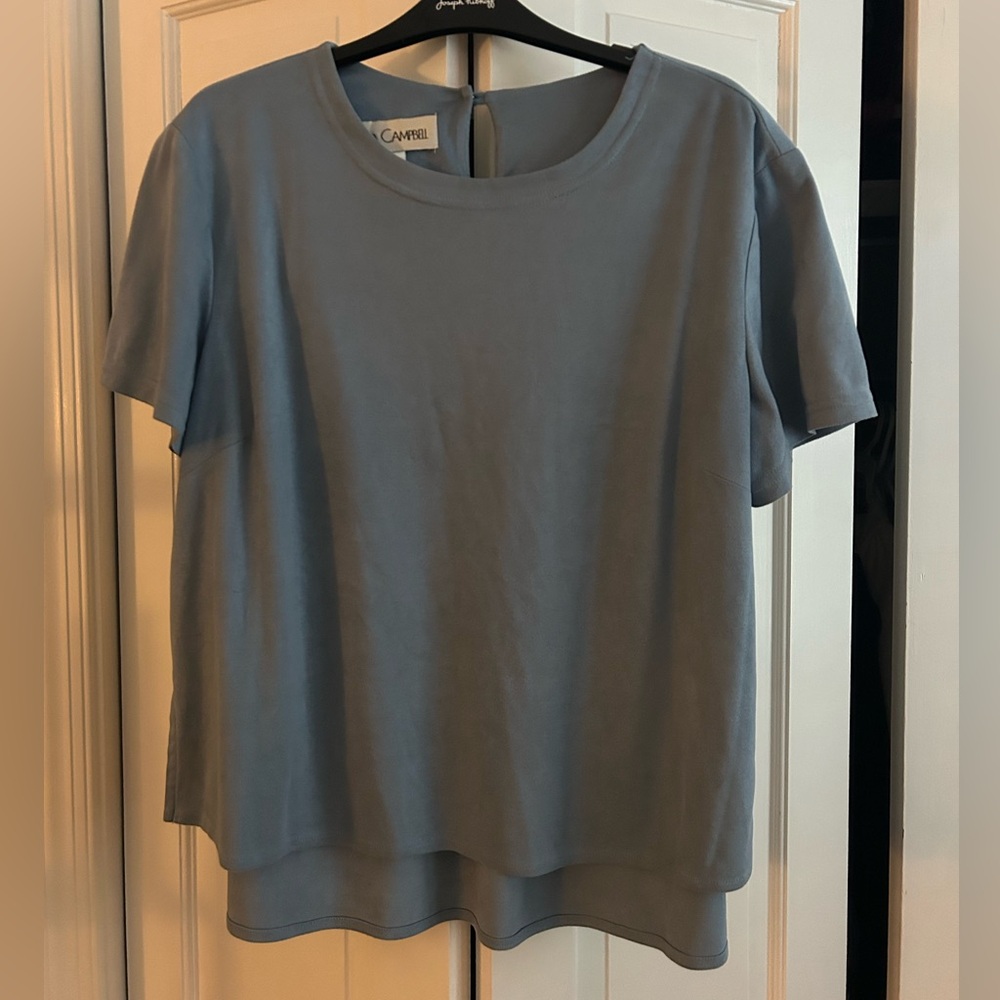 Sara Campbell Blue Ultrasuede Top